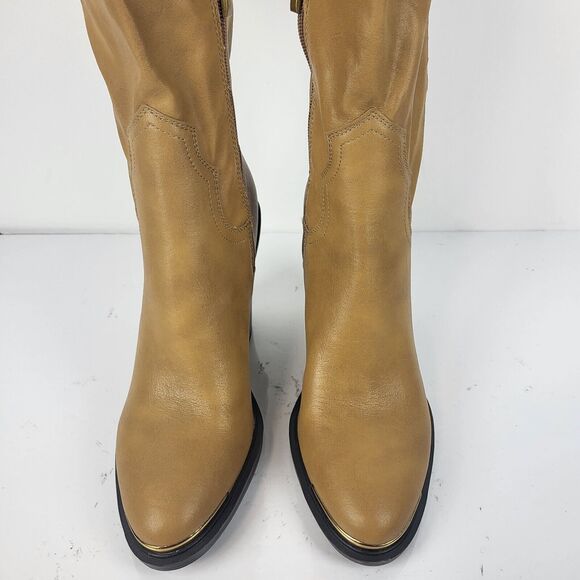 Franco Sarto L-Glenice 2 Knee High Women's Boot Camel Tan western Size 7.5 M - Picture 9 of 16